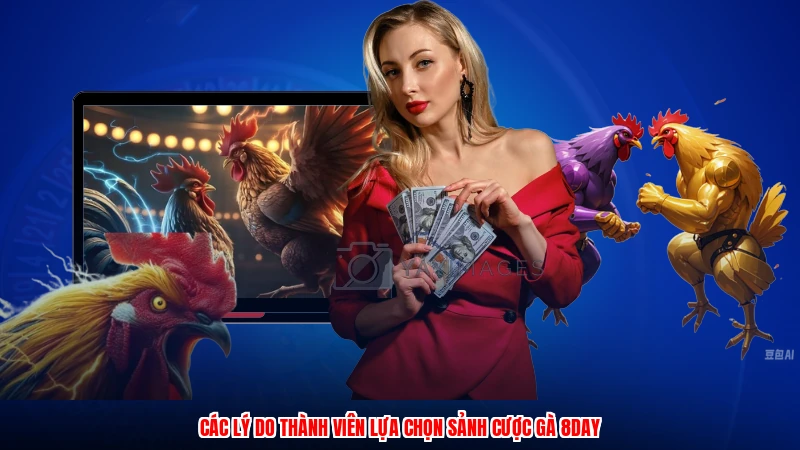 Các lý do thành viên lựa chọn sảnh cược gà 8DAY