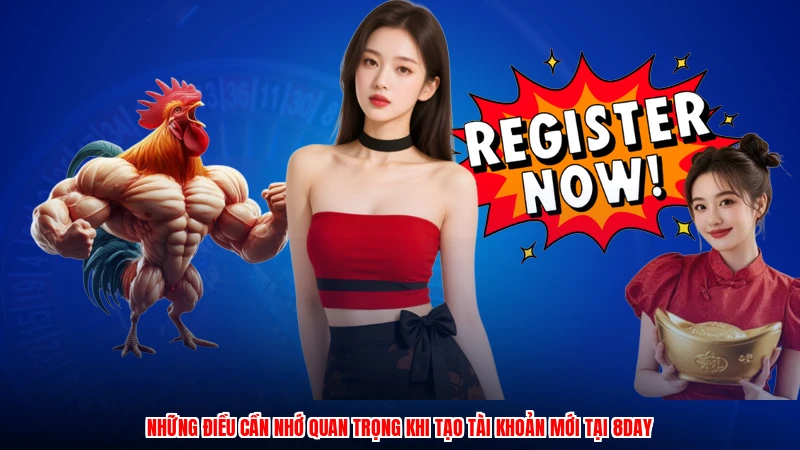 Những điều cần nhớ quan trọng khi tạo tài khoản mới tại 8DAY