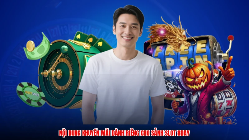 Nội dung khuyến mãi dành riêng cho sảnh slot 8DAY